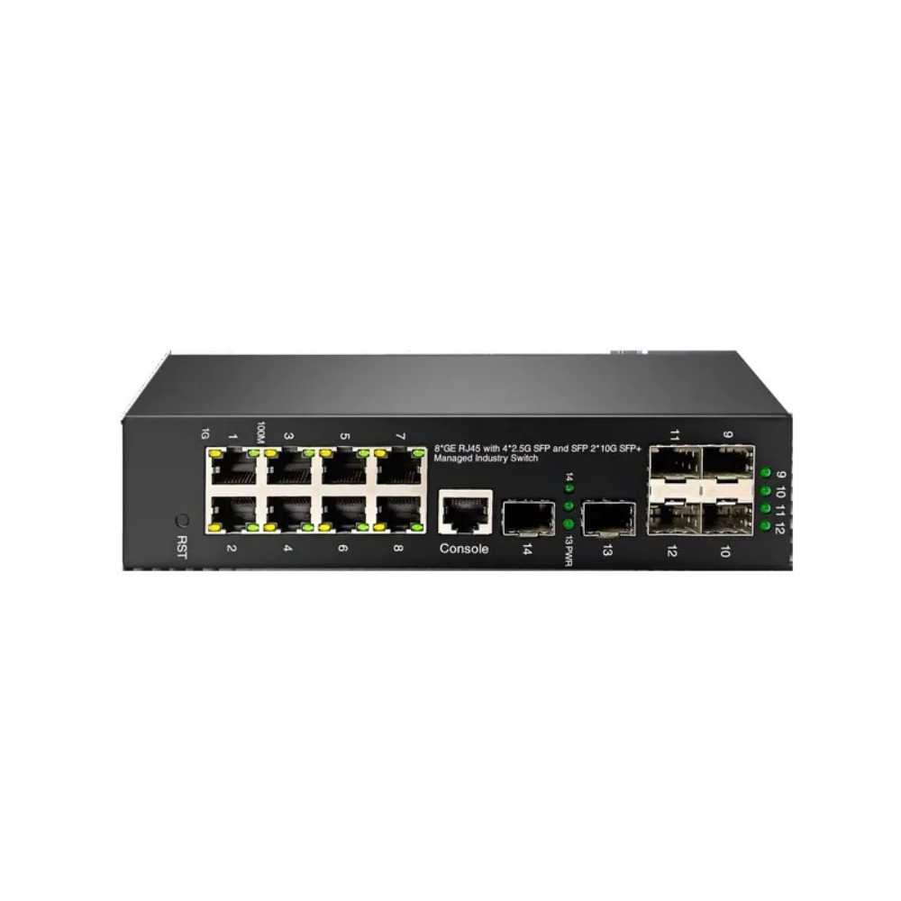 Sfp+ 10G Managed Switch 8 Port - Switch PoE terkelola 10G kelas industri,