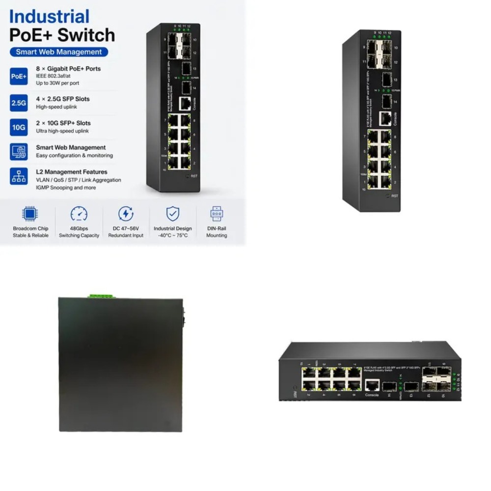 Switch PoE terkelola 10G kelas - Sfp+ 10G Managed Switch 8 Port ulasan dan harga
