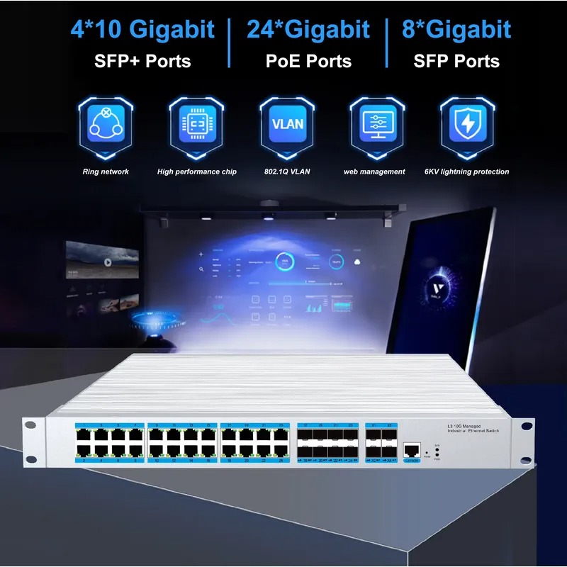Switch manajemen industri PoE  - Sfp+ 10G Managed Switch 8 Port ulasan dan harga