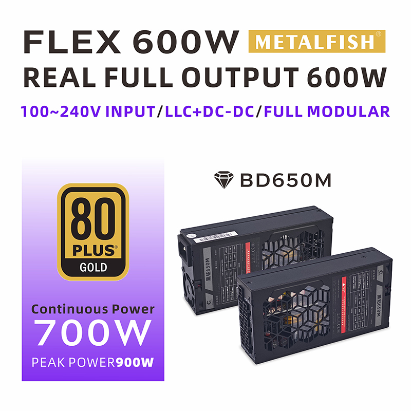 METALFISH Flex 600W Catu Daya  - Atx Power Supply 1U Flex 500W ulasan dan harga